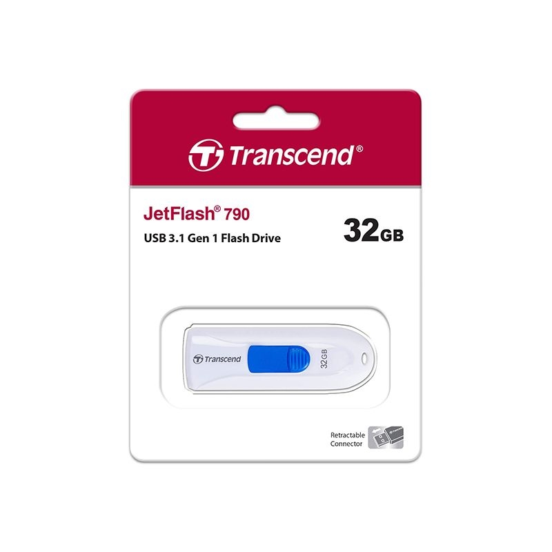 Flash Drive 32GB Transend JF 790 USB 2.0 бело-синяя