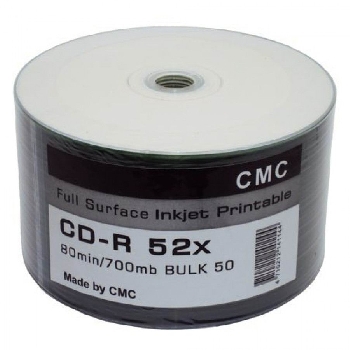 CD-R (50) CMC Full Ink Print 52x 700mb Bulk