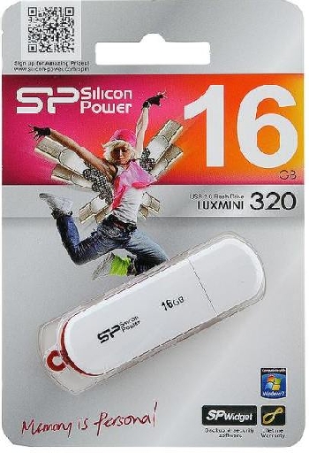 Flash Drive 16GB Silicon Power LuxMini 320 White