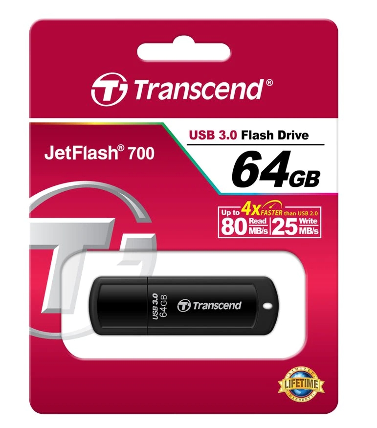 Flash Drive 128GB Transcend Jet Flash 700 черная